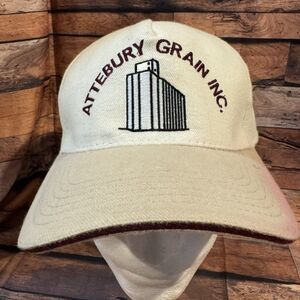 Attebury Grain Hat Cap Cream Adjustable H & L Strap Elevator Farm Outdoors